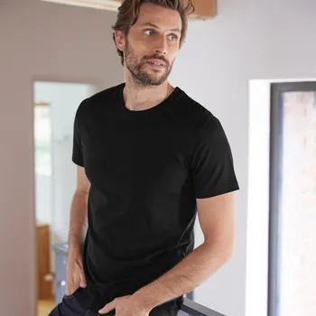 Pánské tričko Sada 3 triček s kulatým výstřihem a krátkými rukávy černá+zelená+lipová 97/106 (L)