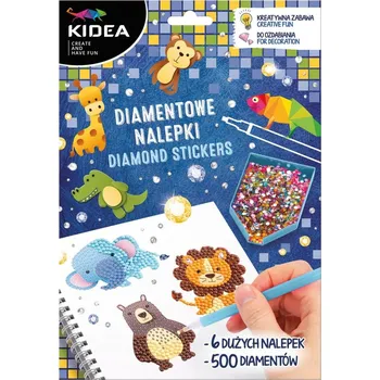 kreativní sada Kreativní sada na zdobení – Diamantové SAMOLEPKY Zoo, 500 krystalů KIDEA