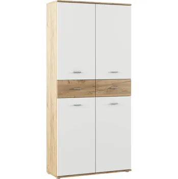 Botník Tempo Kondela Botníková skříň/regál, bílá/dub artisan, VILOT