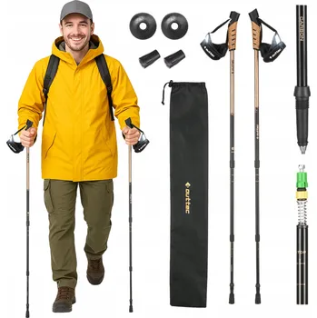 Trekingová hůl HŮLKY NA NORDIC WALKING TREKINGOVÉ SKLÁDACÍ CHODÍCÍ HOLE OUTTEC