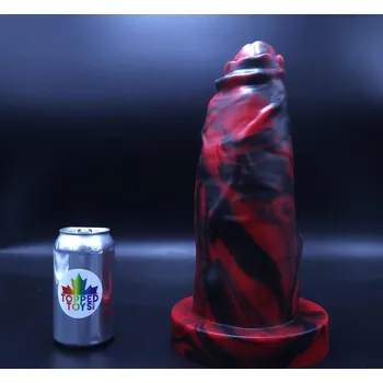 Dildo Topped Toys Wreckoner 142 Forge Red, prémiové silikonové dildo 33,5 x 11,5 cm