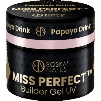 Lak na nehty Stavební gel na nehty UV Miss Perfect Papaya Drink Boska Nails 5 ml