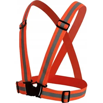 Reflexní vesta / šle s vysokou viditelností na motorku, kolo - oranžová