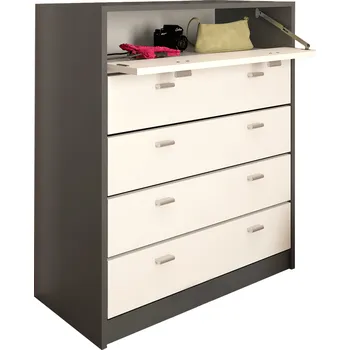 Botník Tempo Kondela Pětiřadý botník, grafit / bílá, VIVAT NEW TYP 4