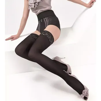 Dámské punčochy Samodržící punčochy Ester 60 DEN - 8 (XXXXL) / černá