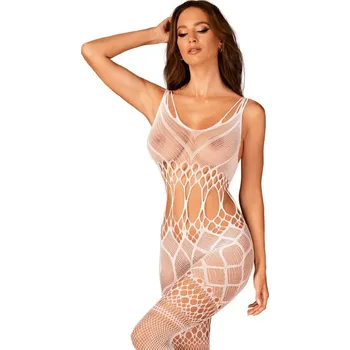 Jemné body G330 bodystocking - Obsessive Barva: Bílá, Velikost: S/M/L