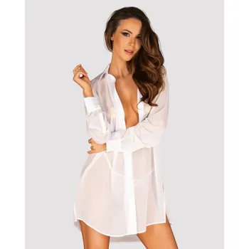 Dámská erotická košilka Sexy halenka Stellya babydoll bílá - Obsessive Barva: Bílá, Velikost: XS/S