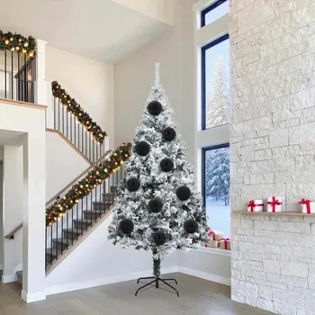 Vánoční dekorace vidaXL Vánoční ozdoby XXL 3 pcs Černá Plast [42018860]