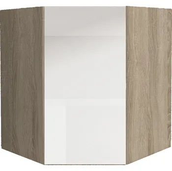 Kuchyňská skříňka Tempo Kondela Skříňka horní GR, vysoký bílý lesk/dub sonoma, LINE