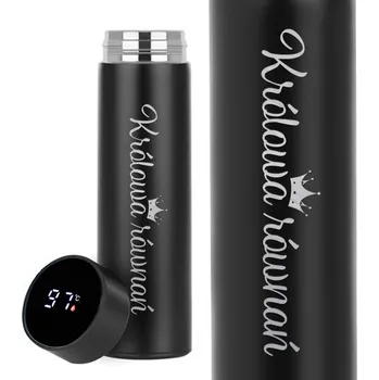 Termoska Termoska Smart LED Černý Dárek Den Učitelů Královna Rovnic Matematika