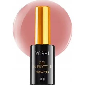 Přípravek na nehty Yoshi Gel In Bottle No.10 Stavební gel na nehty, teplá růžová, 10 ml