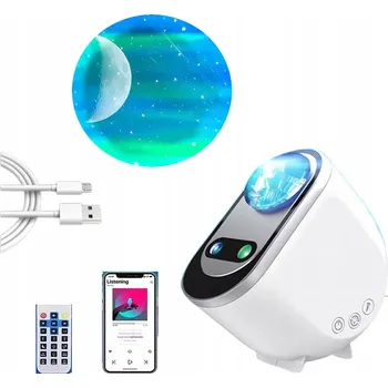 Projektor LED PROJEKTOR HVĚZDNÉ OBLOHY, PROJEKTOR POLÁRNÍ ZÁŘE, NOČNÍ LAMPA