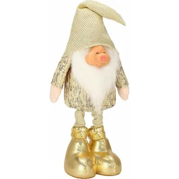 Vánoční dekorace Springos Skřítek GNOM s frňákem 50 cm, zlatý