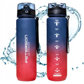 Láhev LÁHEV NA VODU 1 L TRITAN LAHEV NA PITÍ SPORTOVNÍ VZDUCHOTĚSNÁ MOTIVAČNÍ POSILOVNA