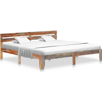 Postel zahrada-XL Rám postele bez matrace masivní dřevo 200 x 200 cm 288414