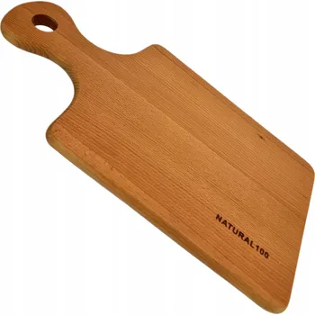 Kuchyňské prkénko Dřevěné bukové prkénko na krájení s rukojetí 39x19x1,5 cm, masivní