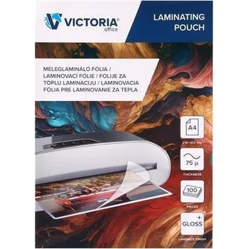Laminovací fólie Laminovací fólie, lesklá, A4, 75 micron, VICTORIA
