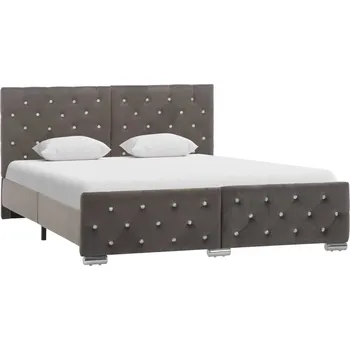 Postel zahrada-XL Rám postele šedý samet 140 x 200 cm 286832