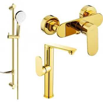 Vodovodní baterie Mexen Milo DF05 sprchová sada, zlatá - 713154DF05-50 Bateriové soupravy