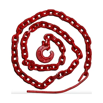 Úvazek Řetězový úvazek červený G80 7mm/ 2,5m, s jehlou 3000724