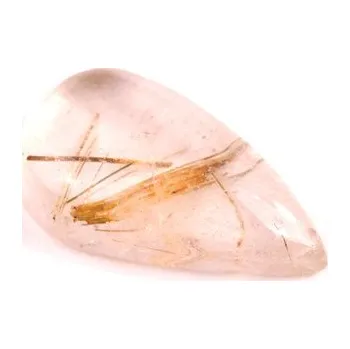 Přírodní kámen Kabošon Zelený Rutil č.6590 (22x13x6mm)