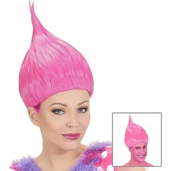 Karnevalová paruka Widmann paruka polodlouhé vlasy růžová