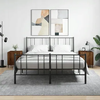 Noční stolek Noční stolky, 2 ks, hnědý dub, 40x40x50 cm Lum