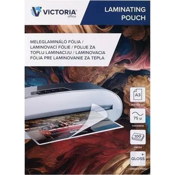Laminovací fólie Laminovací fólie, lesklé, 75 micron, A3, VICTORIA