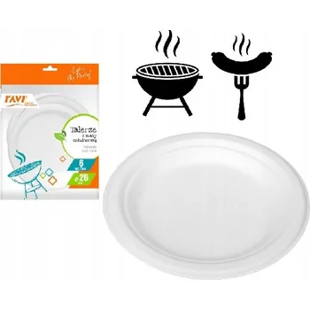 Talíř TALÍŘE Z CELULÓZY GREEN FOR TOM. 26 cm 6 Ks