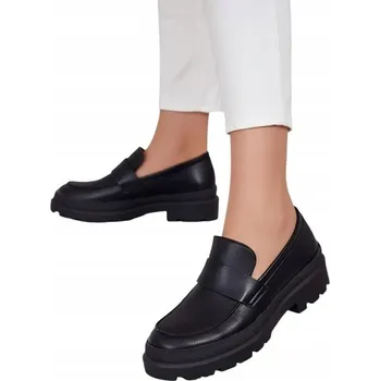 Dámské mokasíny ČERNÉ DÁMSKÉ MOKASÍNY MB405 39