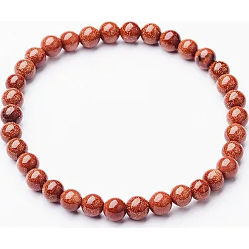 Náramek Avanturín sluneční náramek z korálků cca 16 až 22 cm