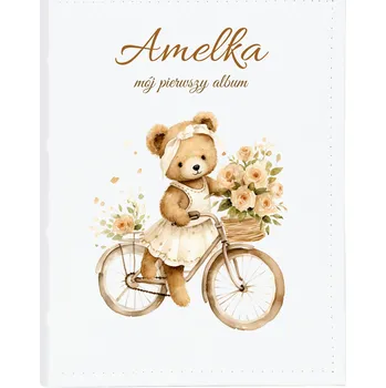 Fotoalbum Album na fotografie dítěte s údaji o narození, 100 fotografií 10x15 cm, potisk Křest/První narozeniny