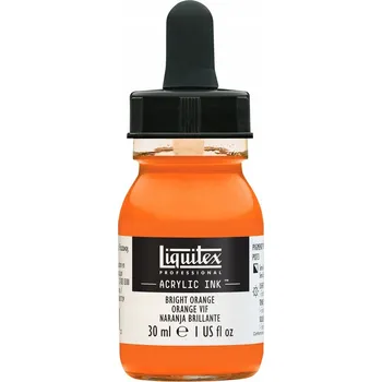 Vodová barva Jasně oranžová akrylová barva Liquitex Ink 720, 30 ml