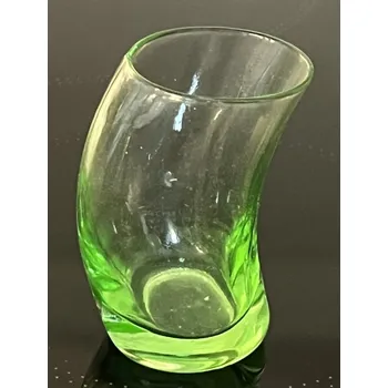 Stojan na víno Odlivky ohnuté zelené, sada 6 ks