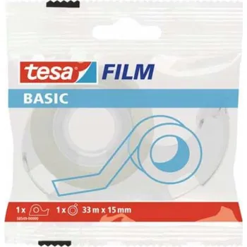 Lepicí páska Páska TESA FILM BASIC 15MMX33M + Odvíječ na PÁSKU Kancelářská Lepicí Páska
