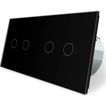 vypínač Dvojitý dotykový vypínač Welaik černý W-2+W-2-12