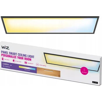 LED Panel Nástěnný 120x30 Stropní Svítidlo KAZETA 36W Černý SMART WiFi WiZ