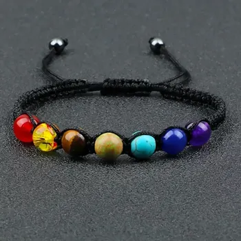 Náramek MiTe Náramek 7 čaker černý