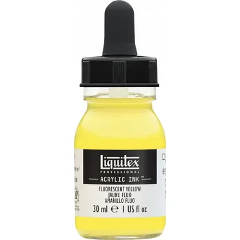 Vodová barva Fluorescenční žlutá akrylová barva Liquitex Ink 30 ml (odstín 981)