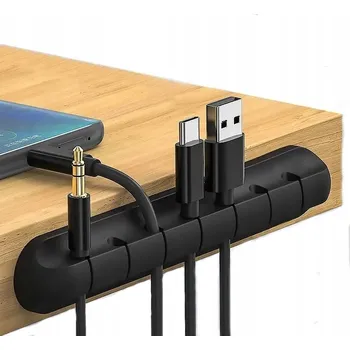 Bezpečnostní kamera DRŽÁK NA 7 KABELOV, SAMOLEPICÍ ORGANIZÉR K PSACÍMU STOLU