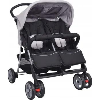 Kočárek Sportovní kočárek vidaXL šedo-černý