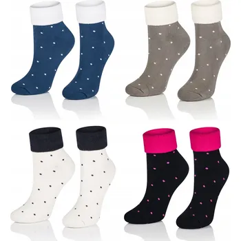 Dámské ponožky 4x PONOŽKY BEZ TLAKU DÁMSKÉ FROTÉ TEPLÉ