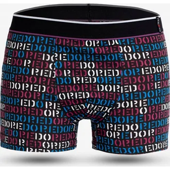 Pánské spodní prádlo Pánské boxerky slipy bavlněné černé fialové MyStars Letters 3XL