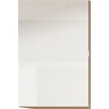 Kuchyňská skříňka Tempo Kondela Skříňka horní G 40, vysoký bílý lesk/dub sonoma, pravá, LINE