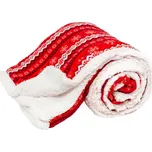 Beránková deka Vánoční červená