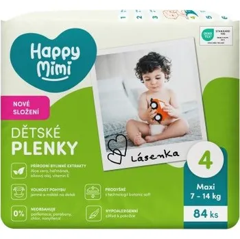 Plenkové kalhoty Happy Mimi Dětské plenky JUMBO 4 Maxi, 84 ks