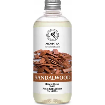 Vrták AROMATIKA: Náhradní náplň do vonného difuzéru „Santalové dřevo“ 500ml