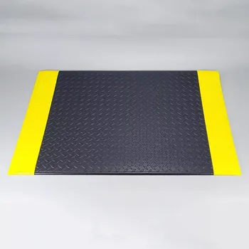 Rohožka Černo-žlutá protiúnavová laminovaná rohož - délka 90 cm, šířka 60 cm, výška 1,4 cm