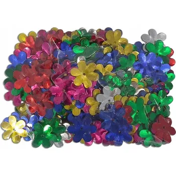 Konfeta KONFETY 14g KVĚTY 14mm Sada Pro DEKORACE Plastické Doplňky Konfety