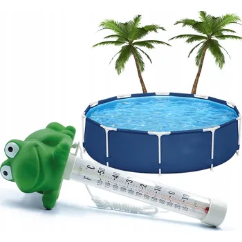 GAMIX Teploměr do bazénu Plovoucí žába s provázkem na vodu Jacuzzi SPA